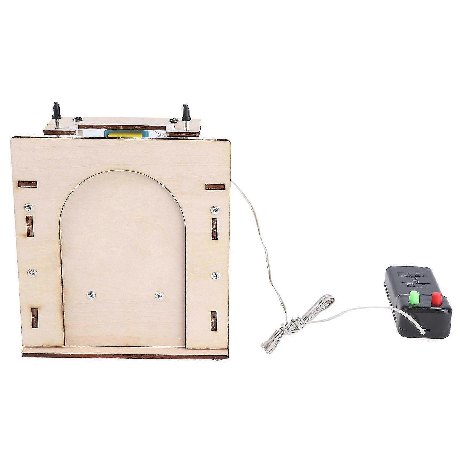 Model Building Toy Diy Automatic Rising Wooden Door Educational Learning 1Set