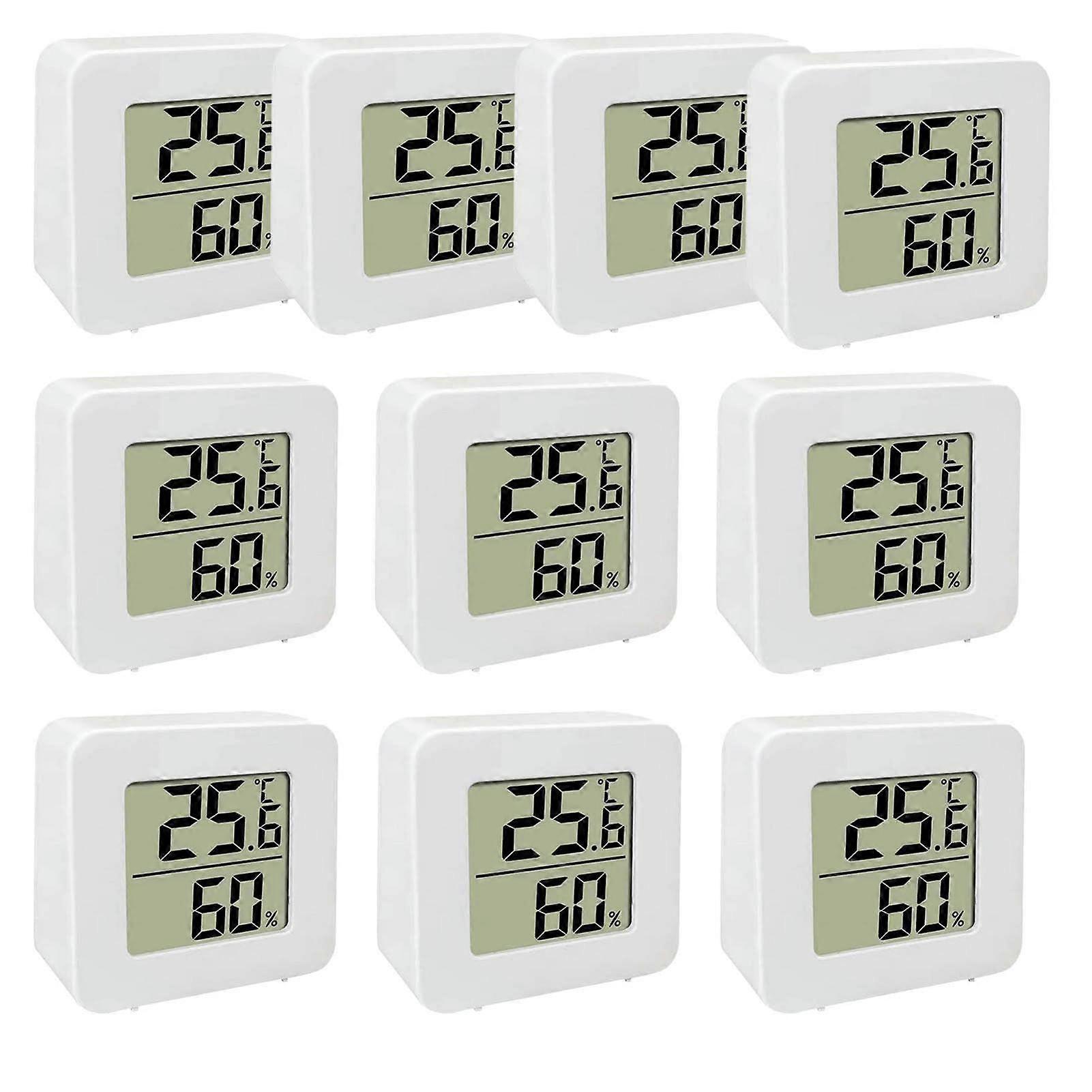 Digital Indoor Thermometer Temperature Humidity Meter White 1/3/5/8/10 Pack Adjustable Size Home Office Use