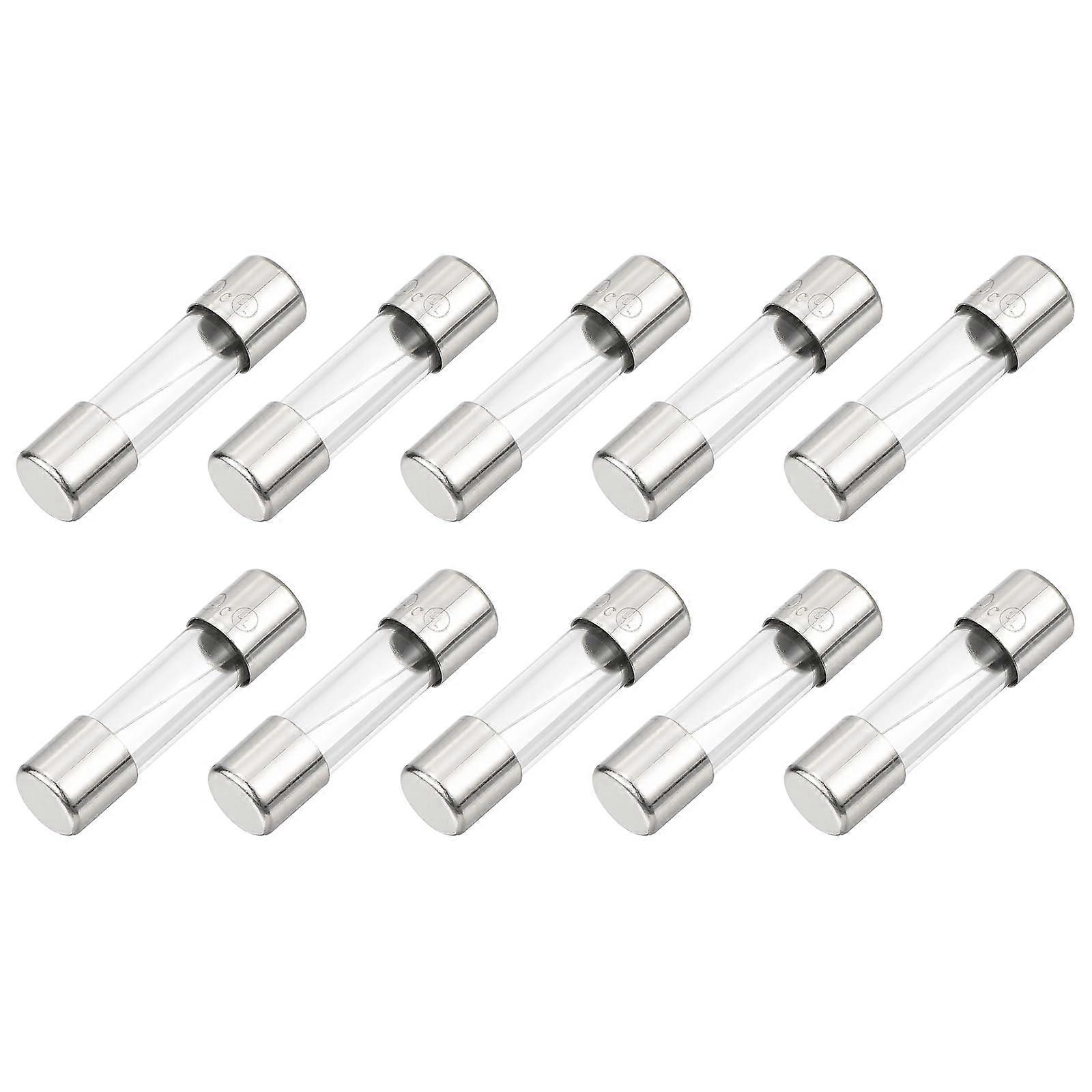 Pack of 10 Quick Glass Fuses 5A 125V 5x20mm Fast Acting Tube Fuses for Circuit Boards and Household Appliances