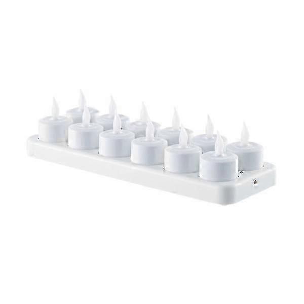 Flammenlose Kerzen - 12 wiederaufladbare LED-Blink-Teelichter