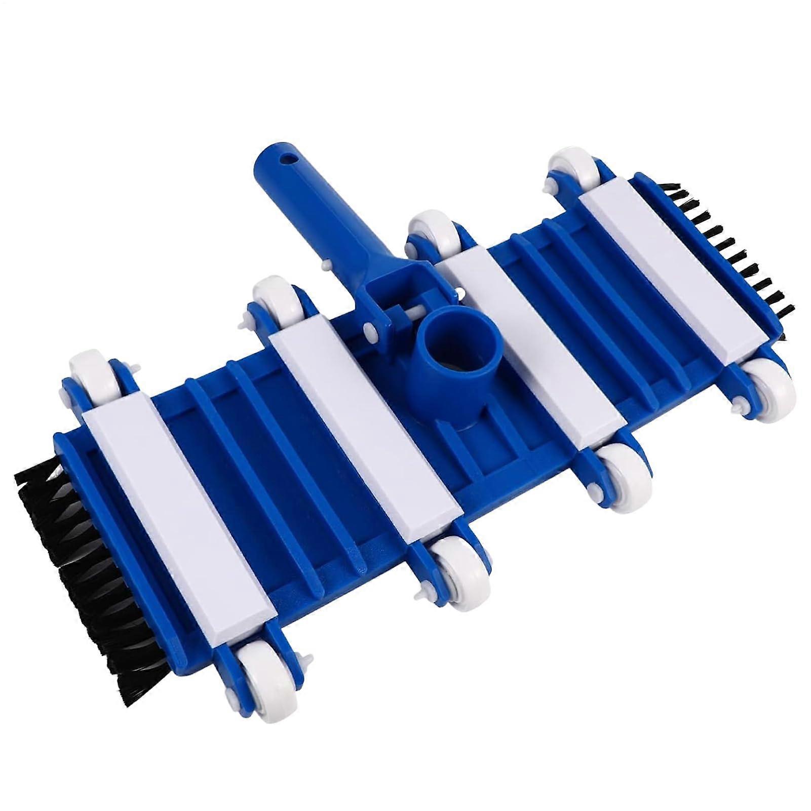 Pool Vacuum Head with Algae Brush, Manual Suction Attachment, 14.96 x 7.48 cm, Deep Scrub Bristle Design for Spa and Swimming Pools