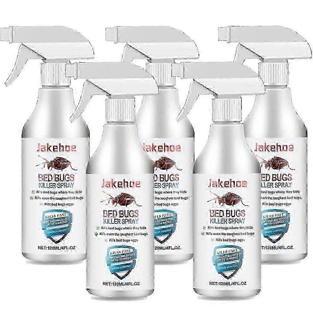 Bed Bug Killer Spray (1-5 Pack) - Eliminates Eggs & Prevents Flea Bites Effectively