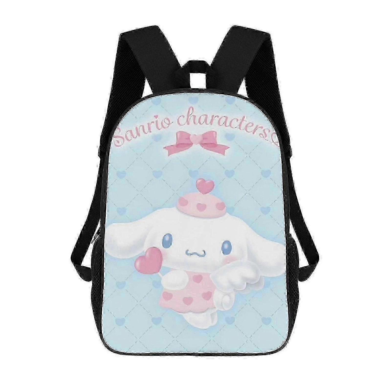 Mochila Cinnamoroll de 17 polegadas para crianças - Material escolar
