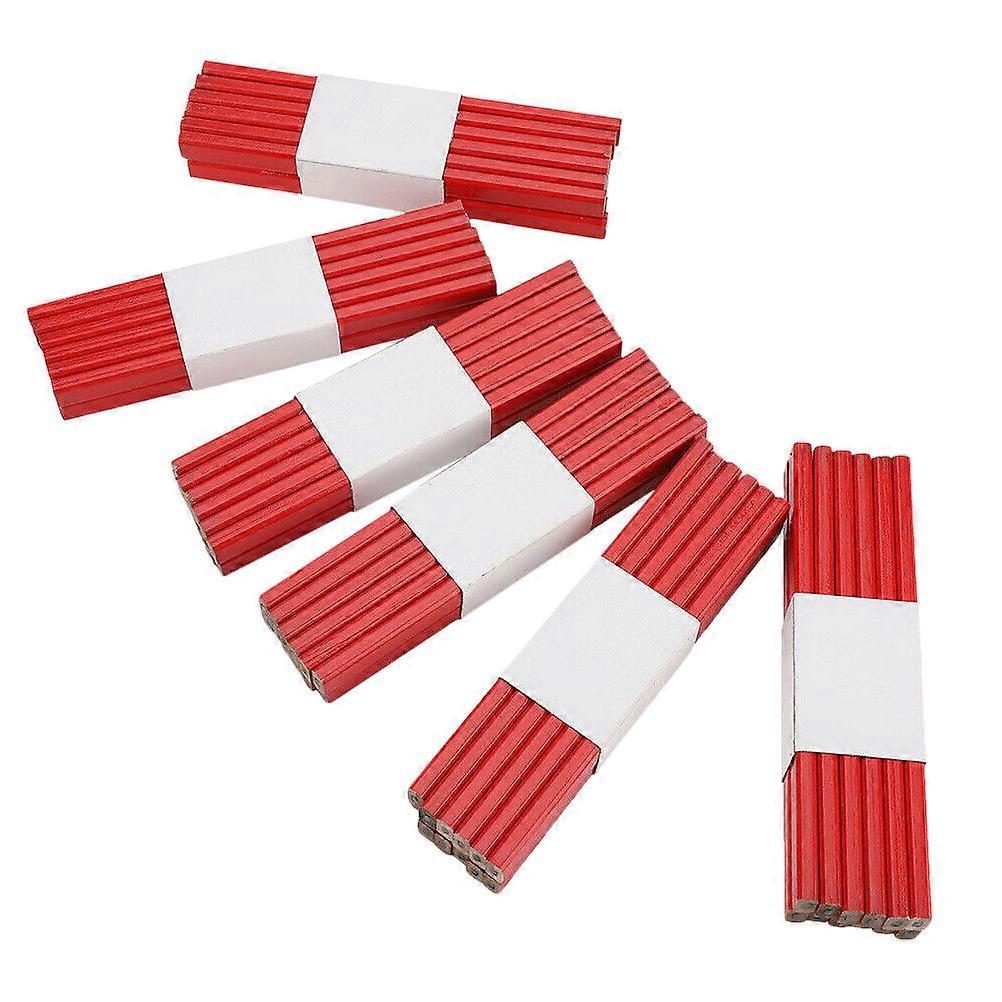 Carpenter Pencil Set Woodworking Tools Construction Wood Material Red for Woodworkers 72Pack