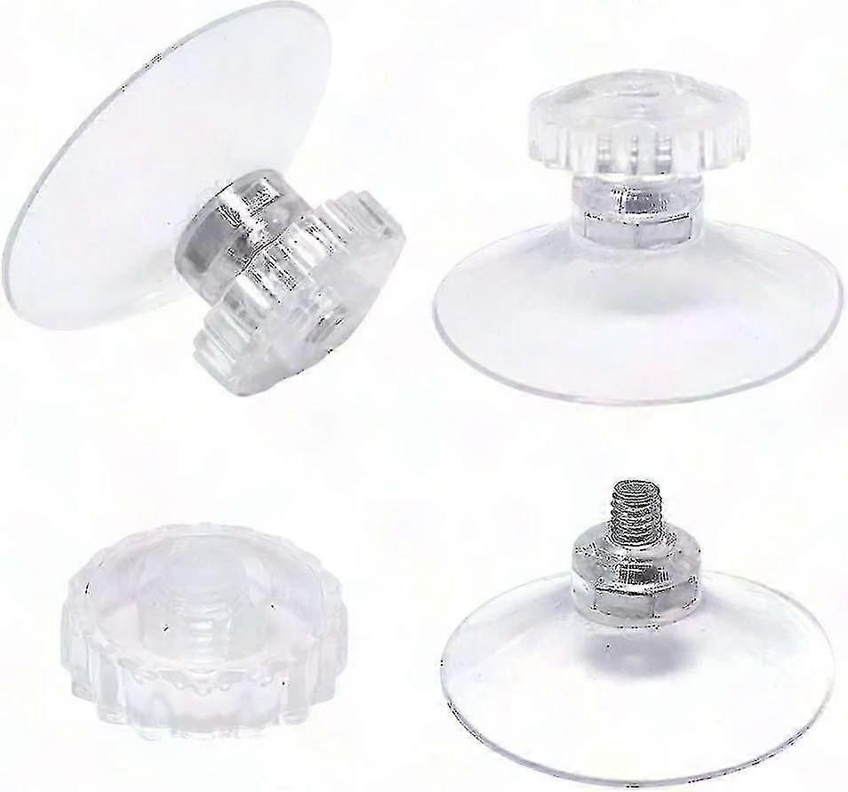 30-Pack 45mm Clear Suction Cups with Threaded Knurled Nuts