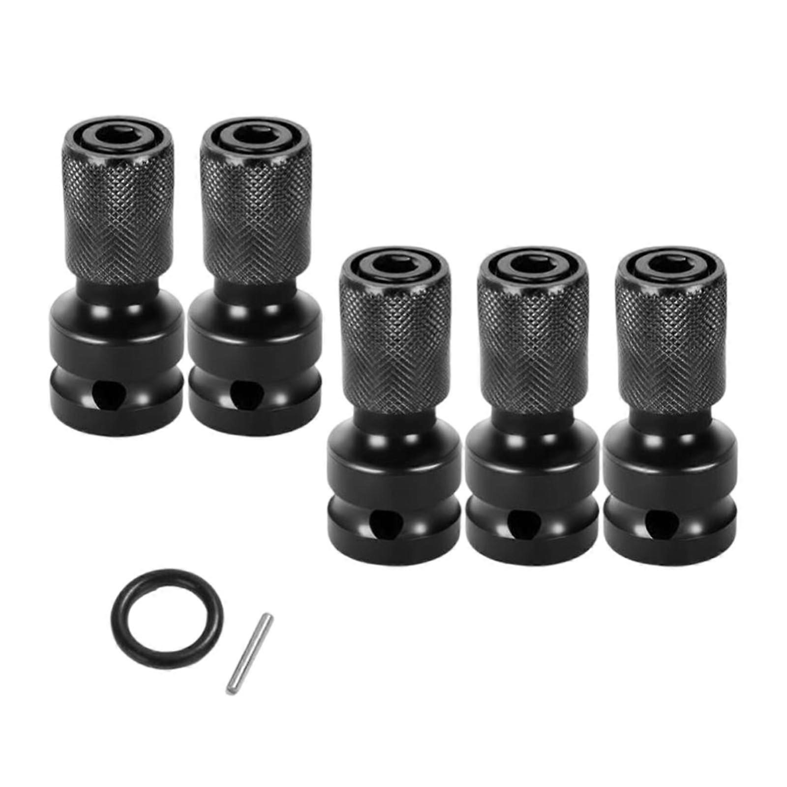 Impact Wrench Adapter 0.5 Inch Square to 1/4 Inch Hex Shank Conversion for Efficient Screwdriver Bit Use