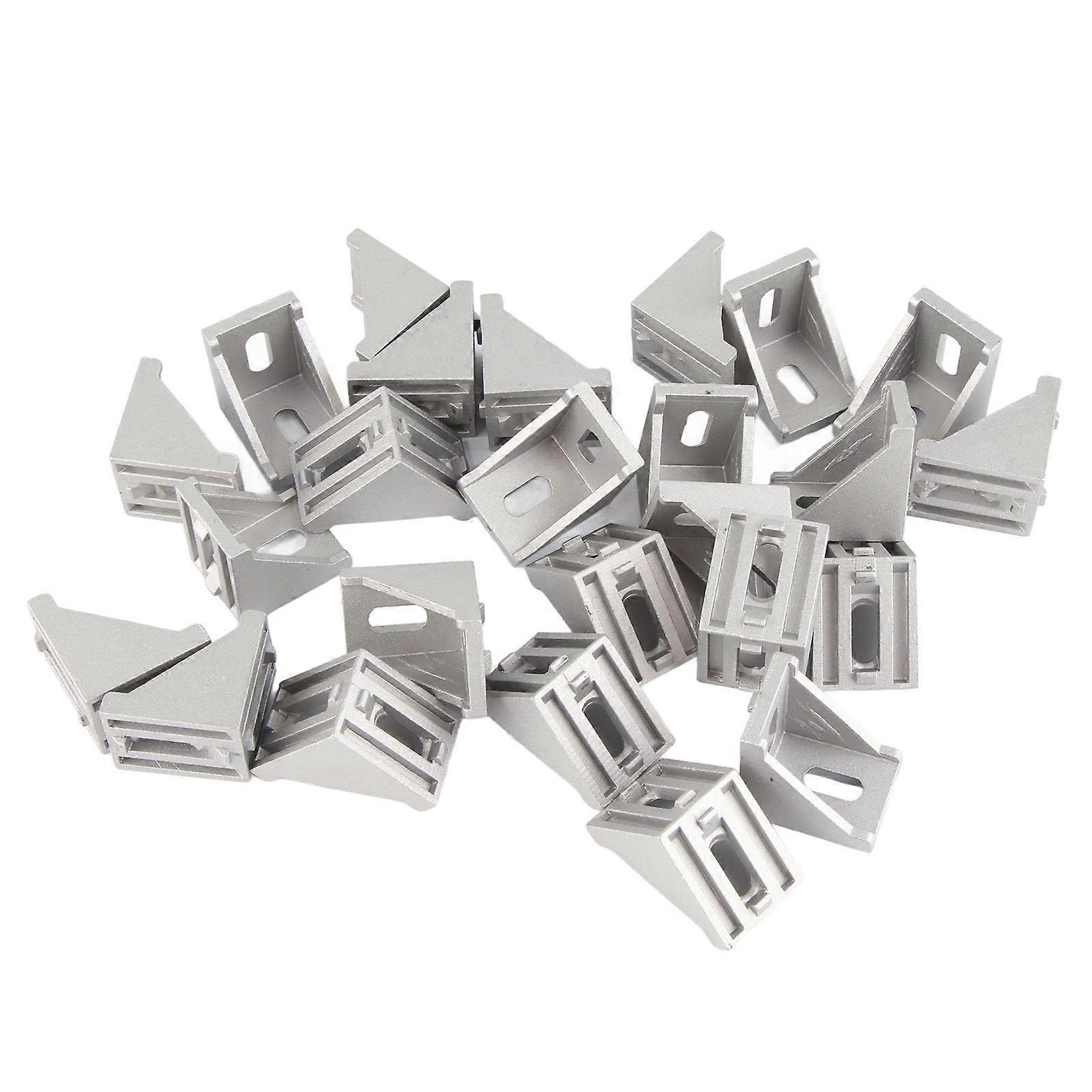 25pcs 3030 Aluminum L Shape Corner Bracket Right Angle Brace Fastener