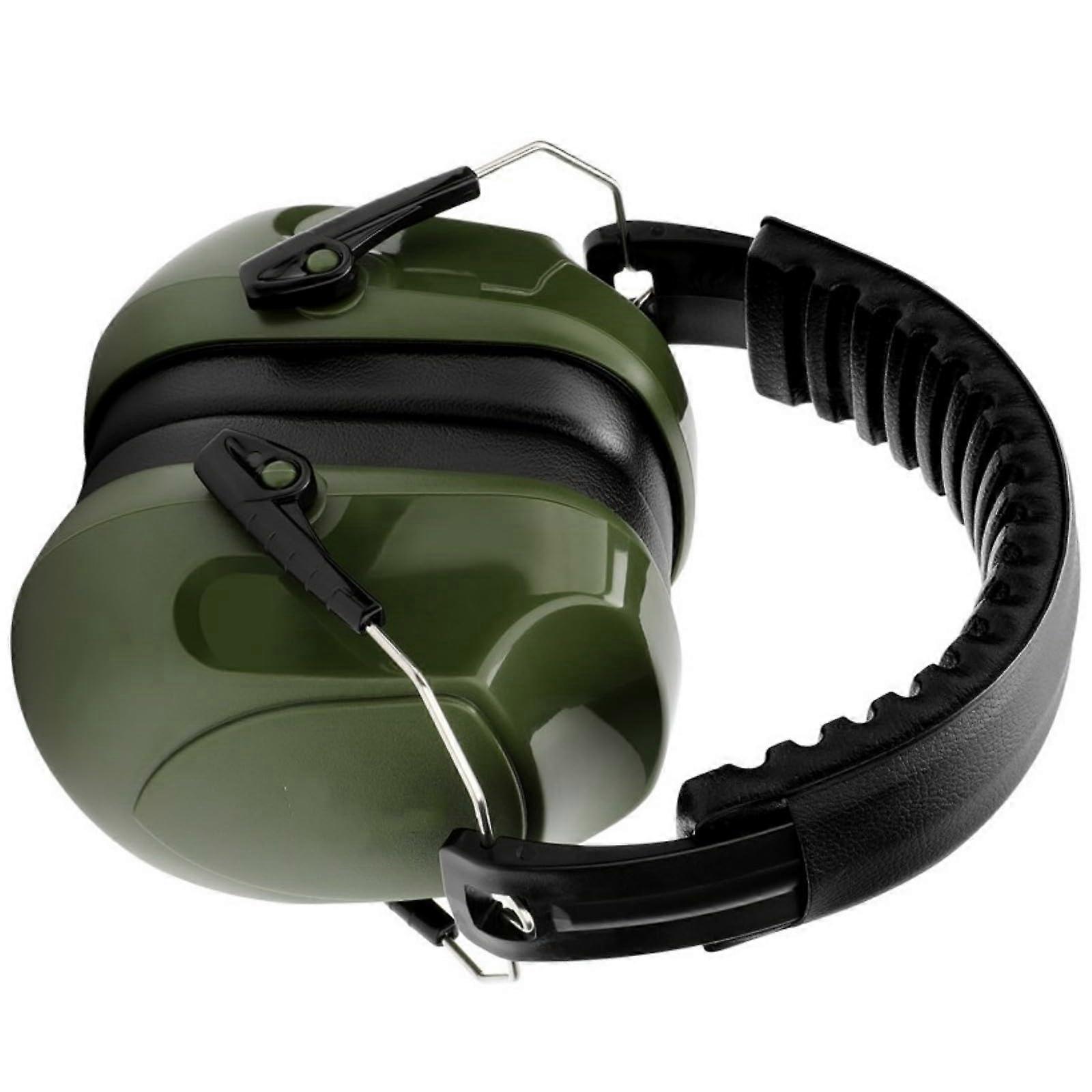 Sound Blocking Kids Teens Hearing Protections Earmuffs Adjustable Green For Sleep 34dB Noise Reduction