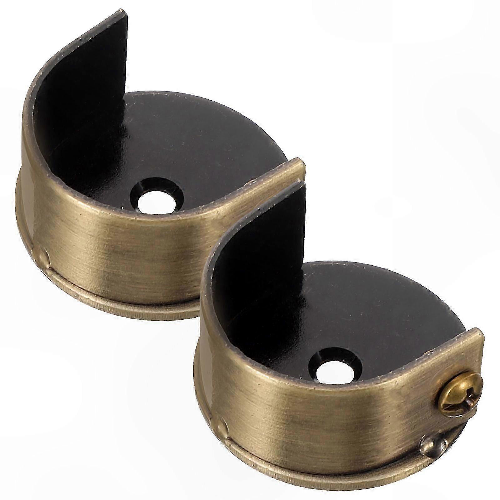 U-Shaped Curtain Rod Bracket for Home Decorators 2mm Thick 2 Pack Drapery Hooks Wall Mount Solution