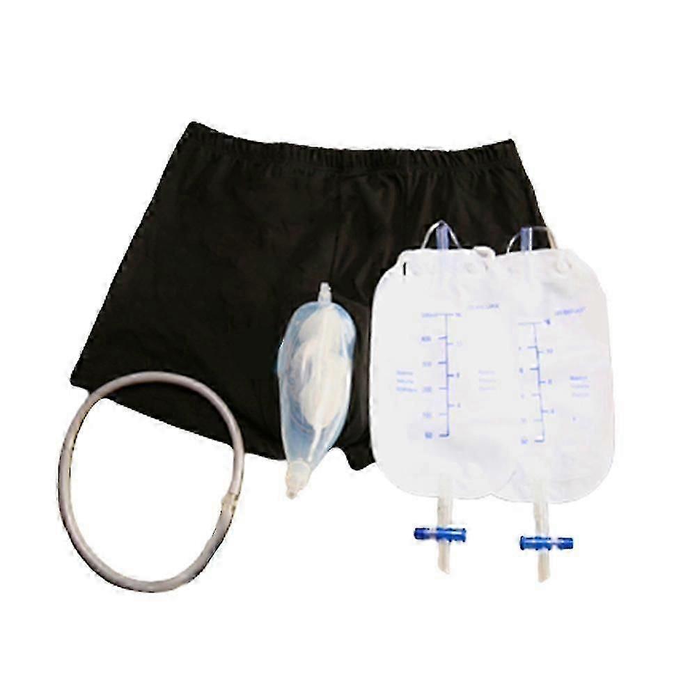 الرجال قابلة لإعادة الاستخدام حقيبة المبولة سيليكون البول قمع القسطرة حامل السراويل الملابس الداخلية BoSaiD