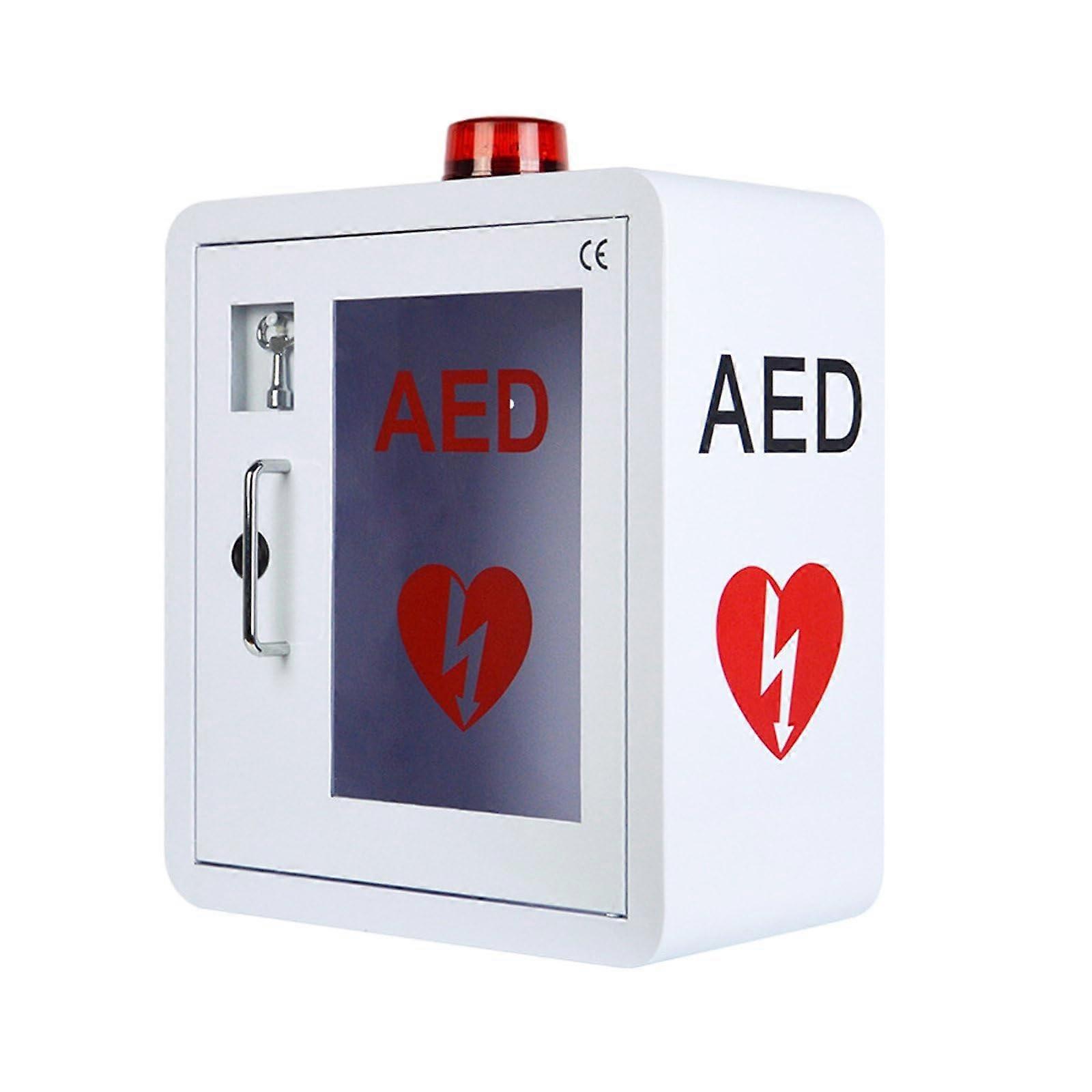 AED Defibrillator Wall Mount Storage Cabinet With Key And Snap Lock Fits Cardiac Science 36 X 20 X 40 Cm