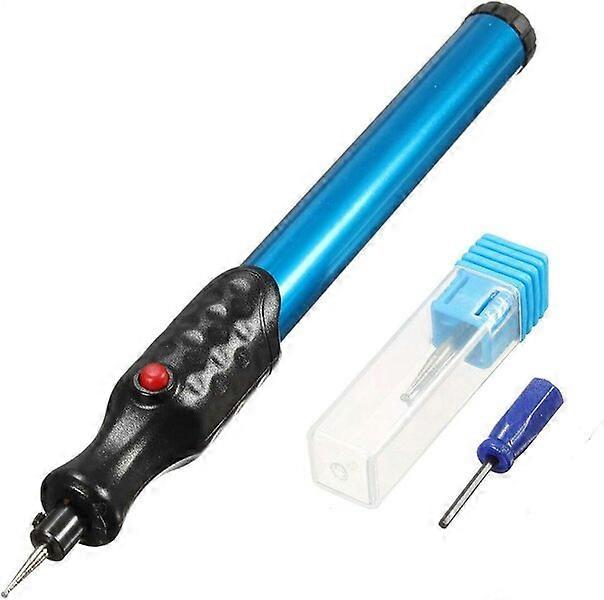 Electric engraving tool, powered by dual AAA batteries, with diamond tip