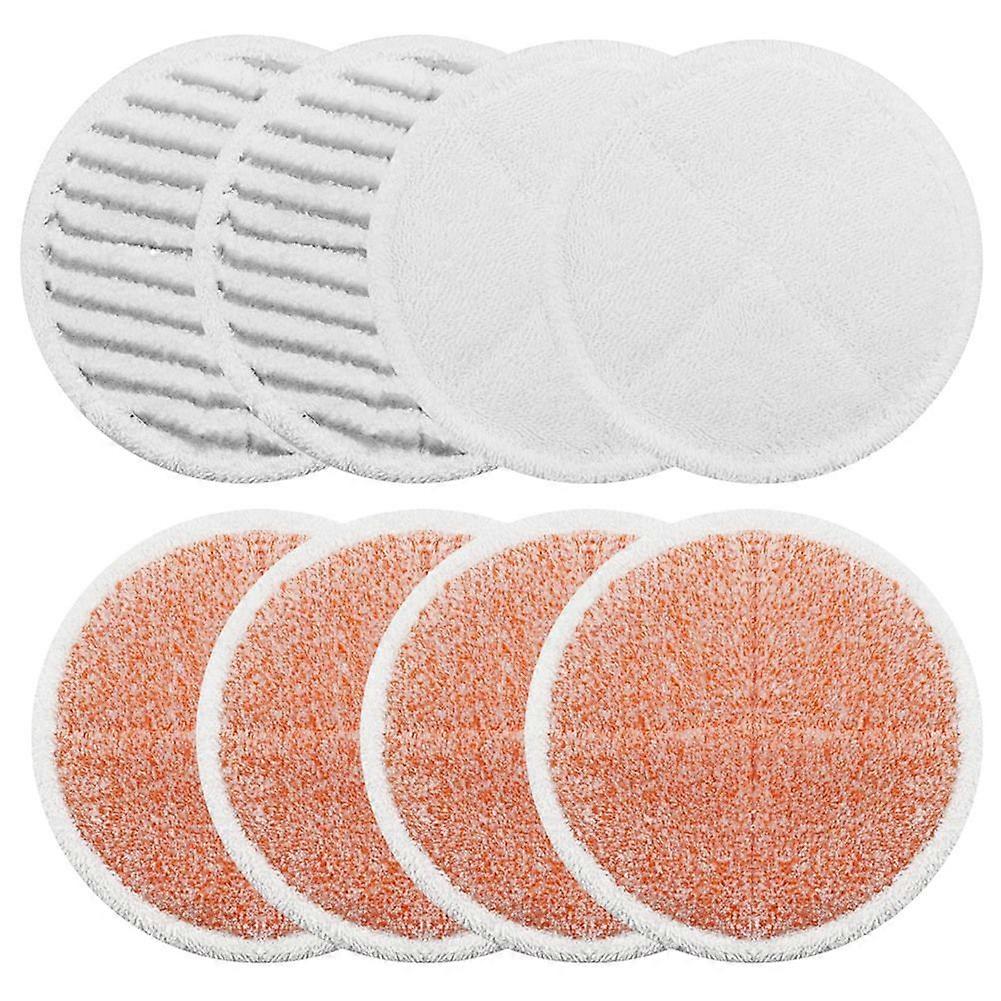 8 Pack Mop Pads Replacement Set for Spinwave 2039A 2124: 4 Heavy Scrub Pads, 2 Soft Pads, 2 Scrubby