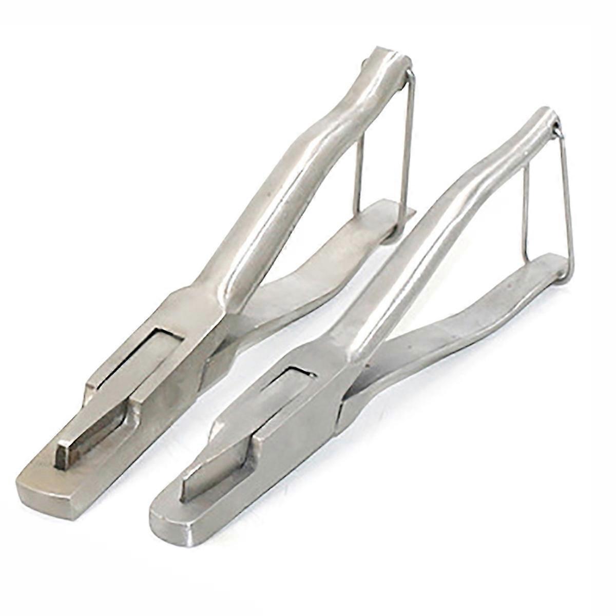 V-Shaped Ear Piercing Pliers for Pig Ears Stainless Steel U-Shaped Ear Piercing Pliers Animal Ear Piercing Pliers