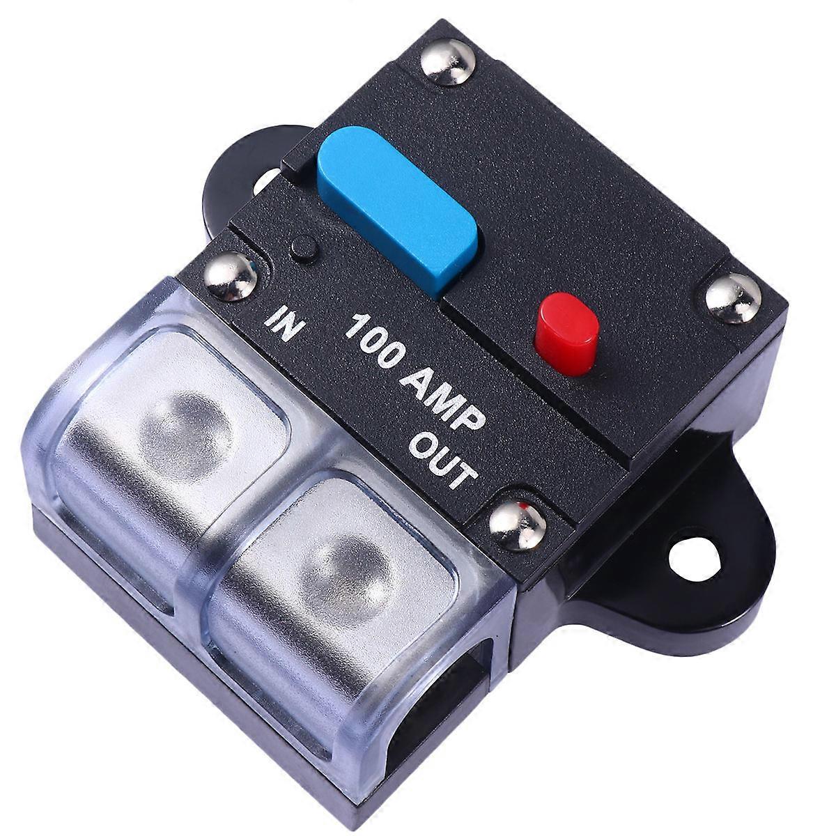 100A Manual Reset Circuit Breaker Fuse For Vehicle Owners In Black 1Set