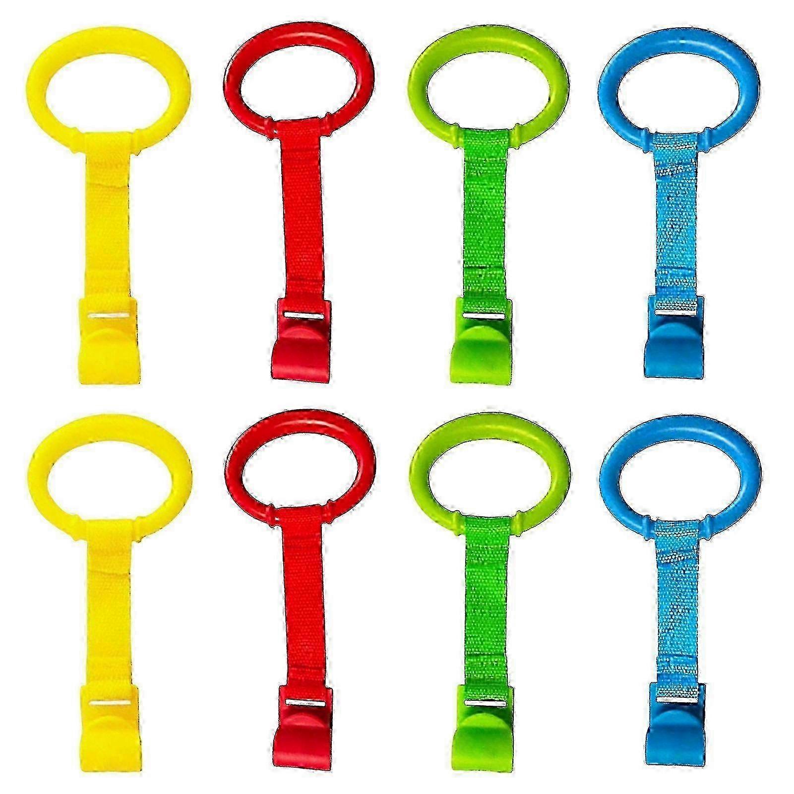 Plastic Pull-up Handles For 4 Color Baby Playpen With Universal Hanging Rings Crib Pull Up Bar - Ideal For Baby Toy Straps