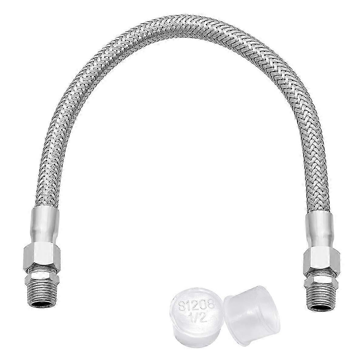 Mangueira de jumper de compressor de grau industrial, com macho de 20 polegadas de comprimento 450 PSI e 750 ° F e adaptadores macho