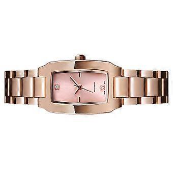 Women Quartz Watch Stainless Steel Strap Diamond Dial Elegant Ladies Bracelet Wristwatch Accurate Time 3ATM Water Resistant