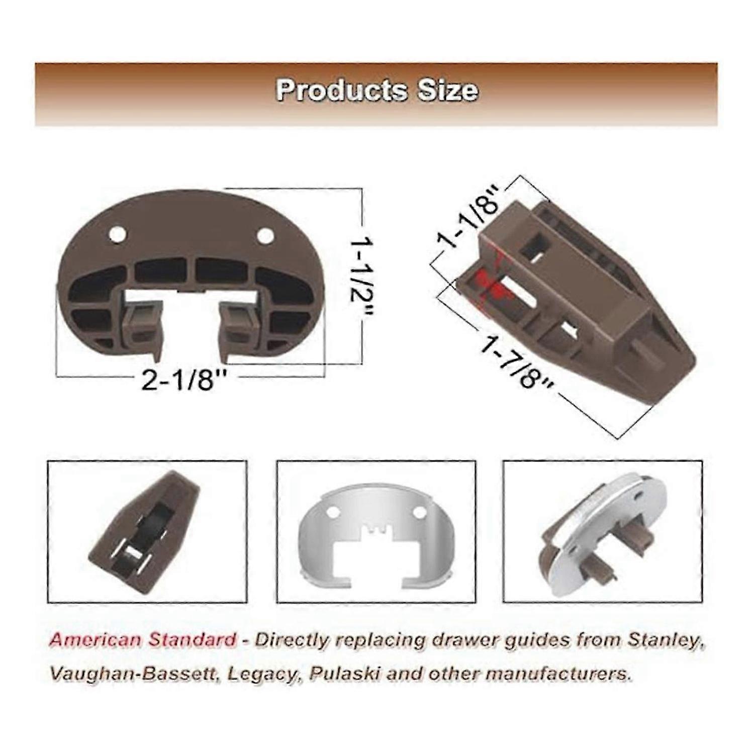 For Kenlin -Trak II Replace-Drawer Rail Kit Part 168 with Rollers