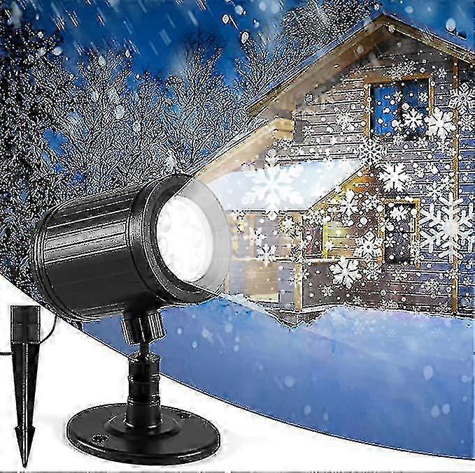 2025 Single Head Upgraded Rotating Snowflake LED Lighting Projector Waterproof Indoor Outdoor