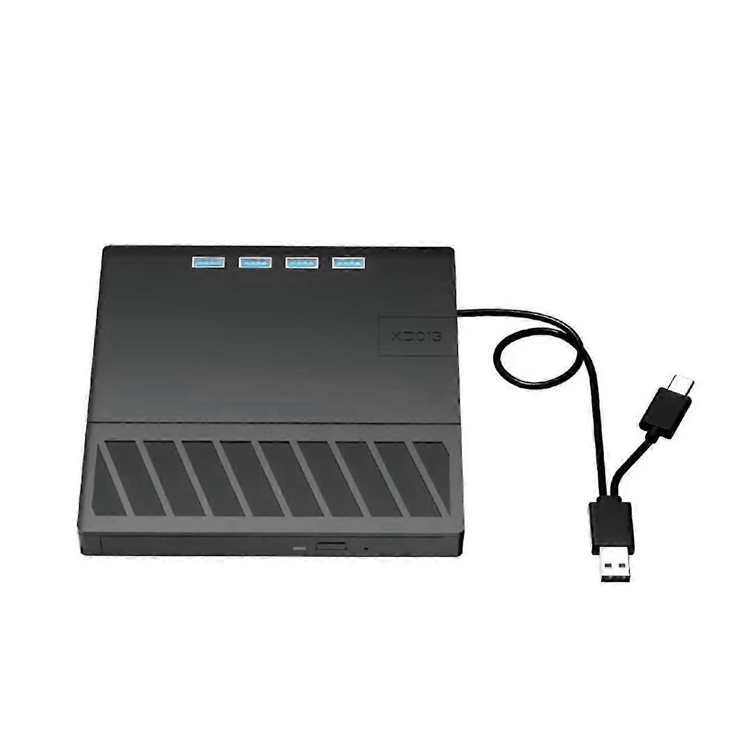 7-in-1 USB 3.0 Type C External CD DVD RW Optical Drive DVD Player Burner Reader for Windows XP/7/8/10/11 Laptop Desktop