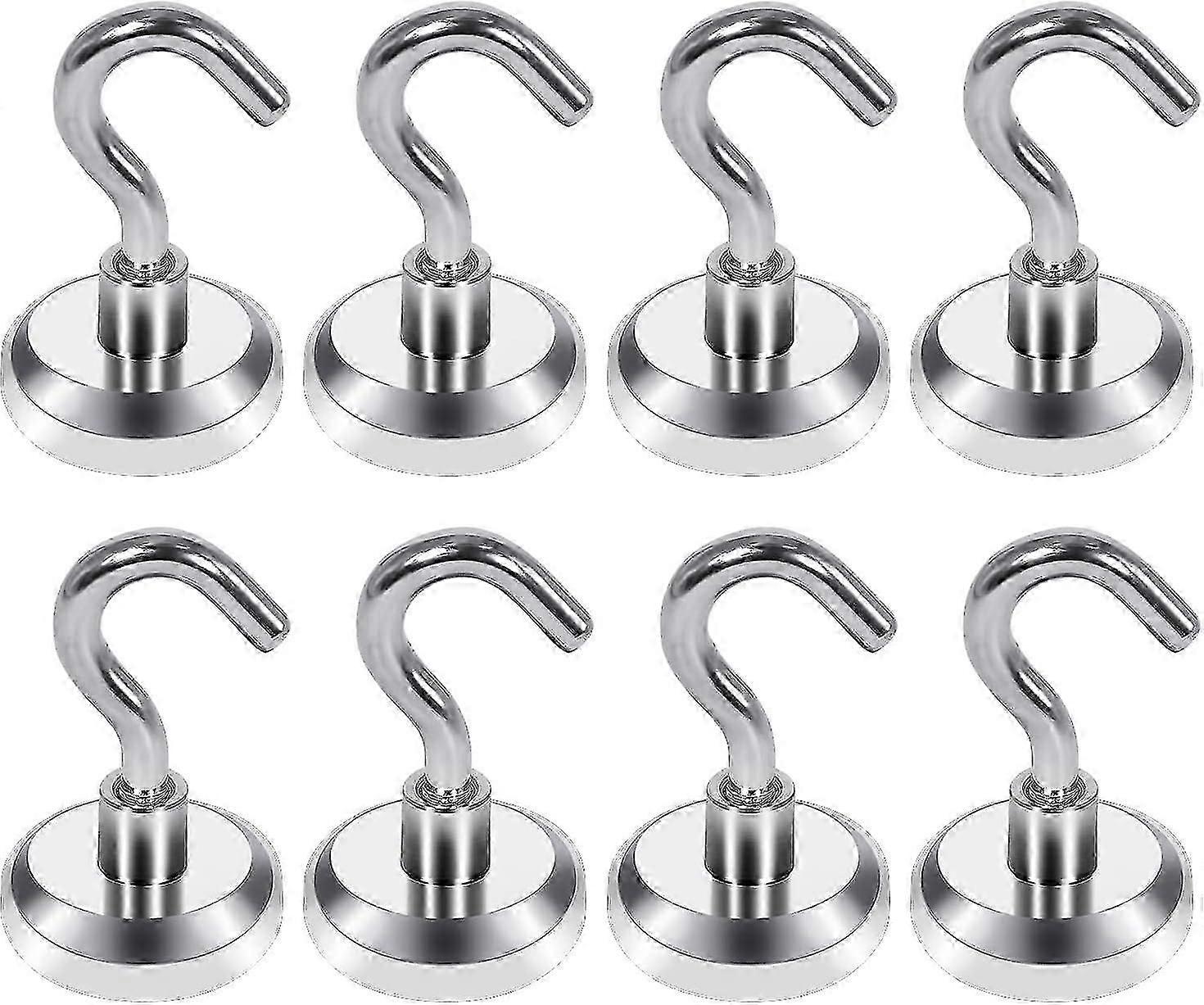 8pack 25mm Neodymium Magnetic Hooks For Home Garage Office