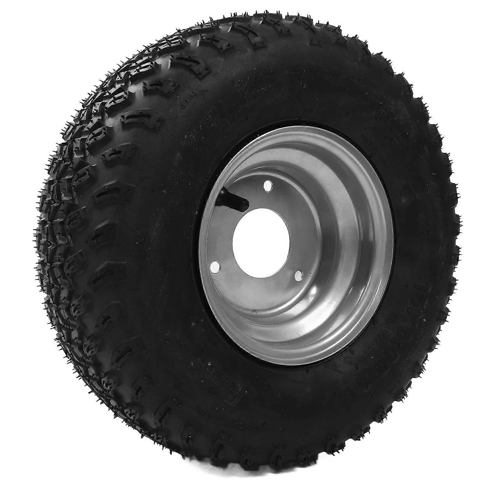 Pneu 15 x 6 pouces avec moyeu intégré pour VTT, UTV, karting, pneus lourds