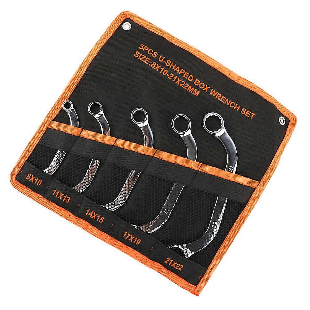 Box Wrench 5Pcs Double Head Steel Socket Wrench Set for Home Use