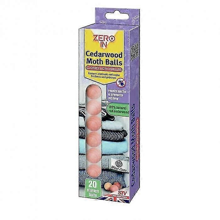 Cedarwood Clothes Moth Repeller Balls (Pack Of 20)