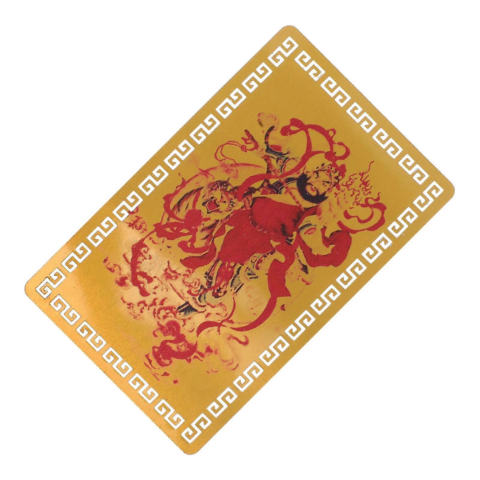 Chinese Feng Shui Luck Protection Amulet Card Taisui 5Pcs Set