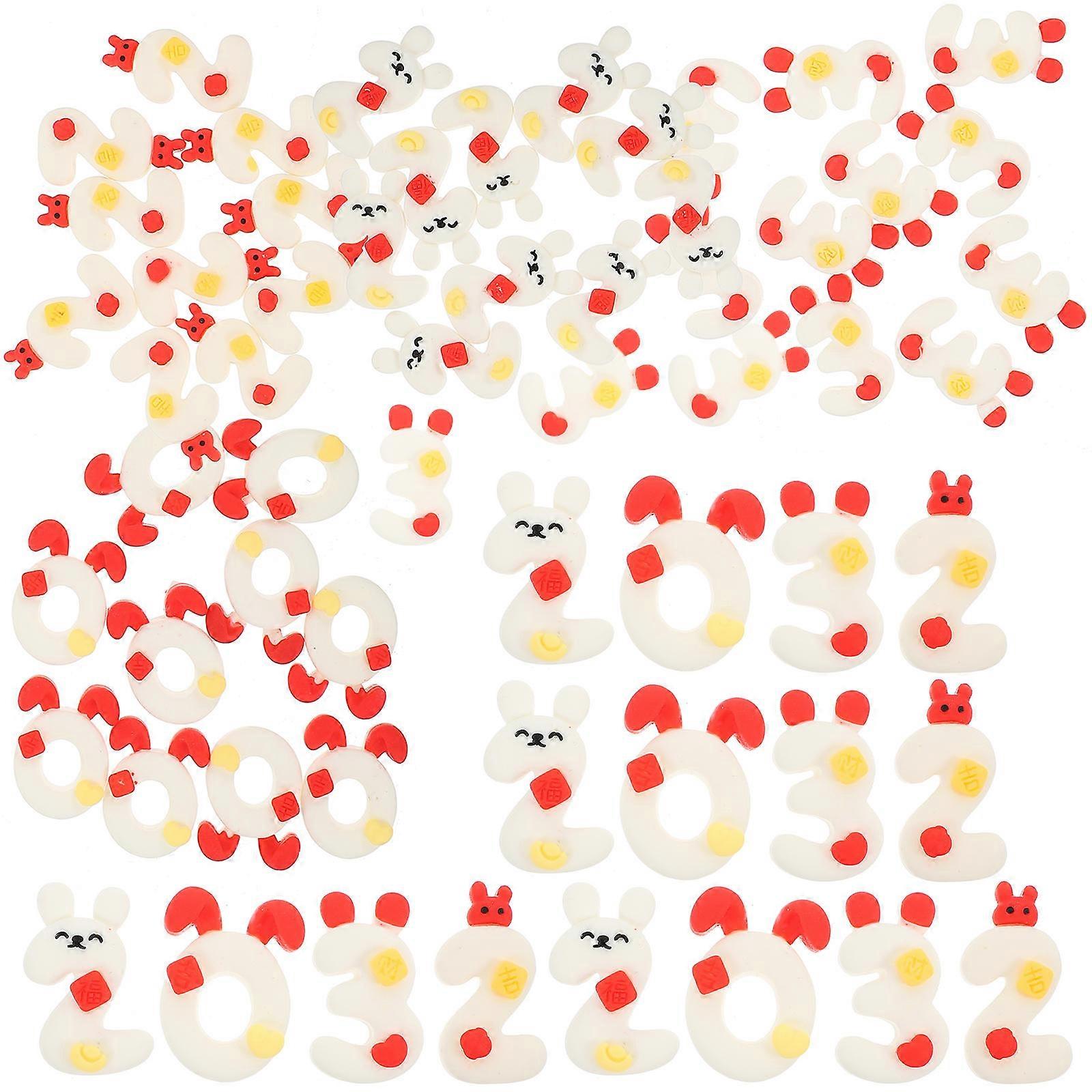 DIY Resin Number Charms for Jewelry Making 40Pcs Resin Flatback Charms Craft Set