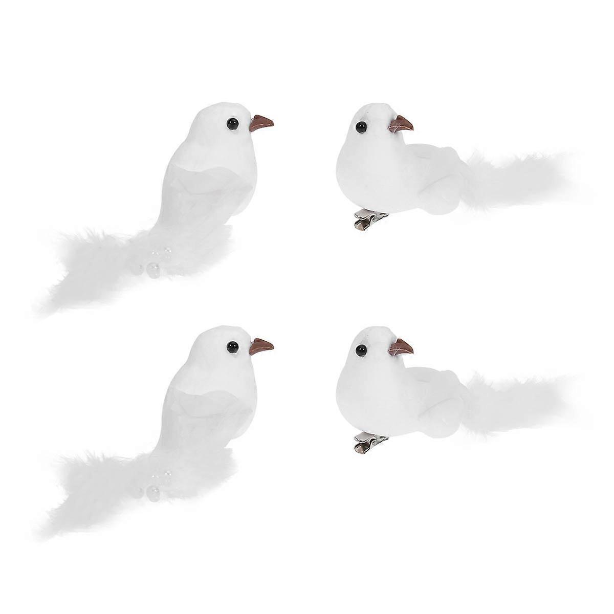 Artificial Bird Decoration for Table 4Pcs