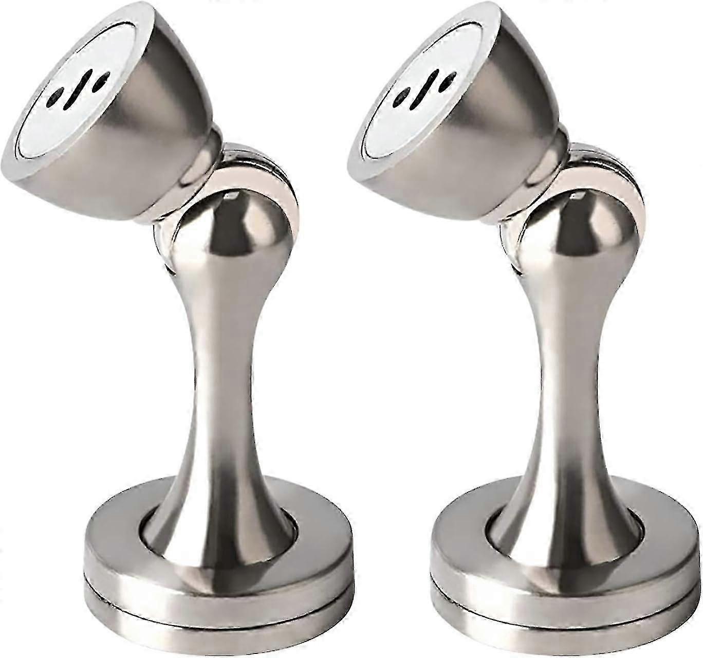 Magnetic Door Stops Wall Mount Magnetic Solid Metal Door Stops Keep Your Door Open 2 Pack Silver