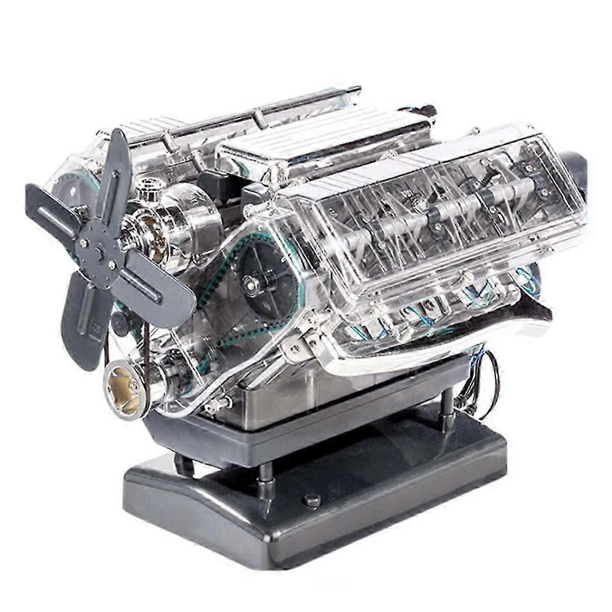Mini V8 Internal Combustion Engine Model Kit - DIY Simulation Toy with Working Eight-Cylinder Motor