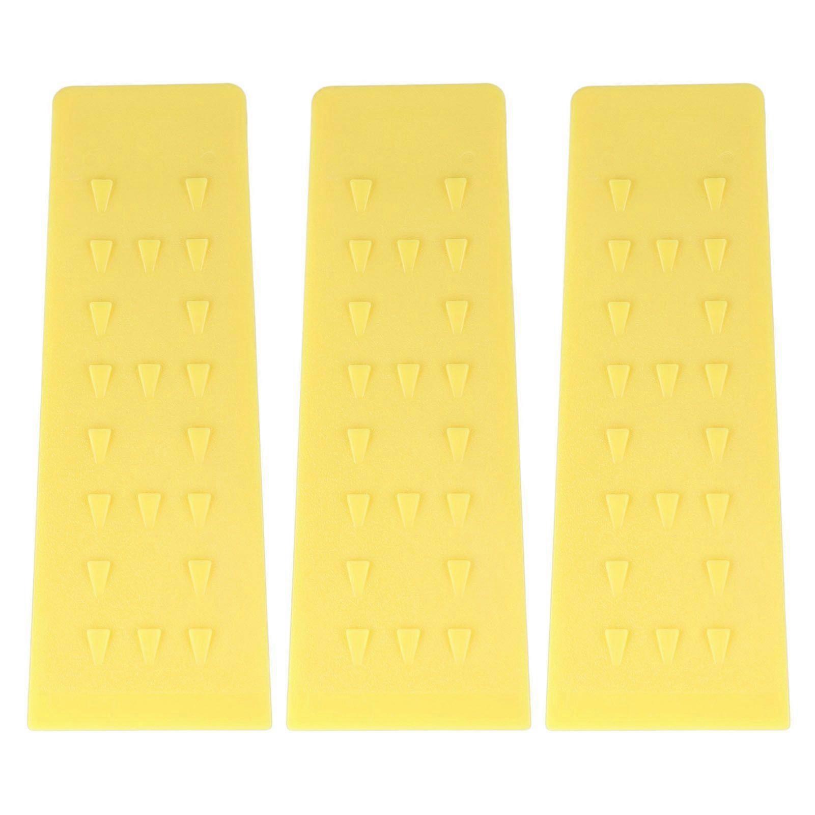 3pcs Tree Felling Wedges with Spikes 25x8cm Yellow Safe Trees Cutting for Loggers Fallers