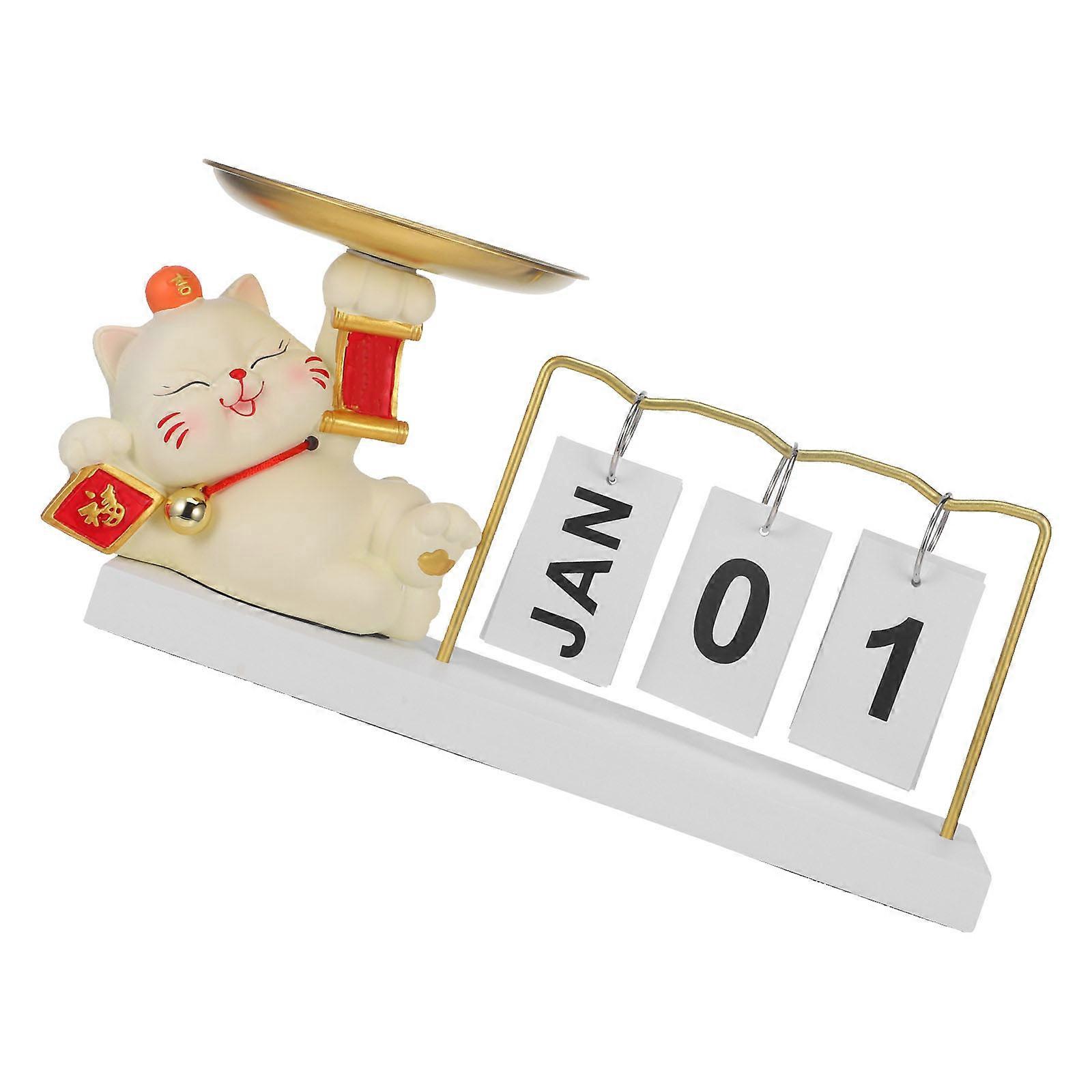 Snack Plate with Calendar Decorative Tray for Storage Use