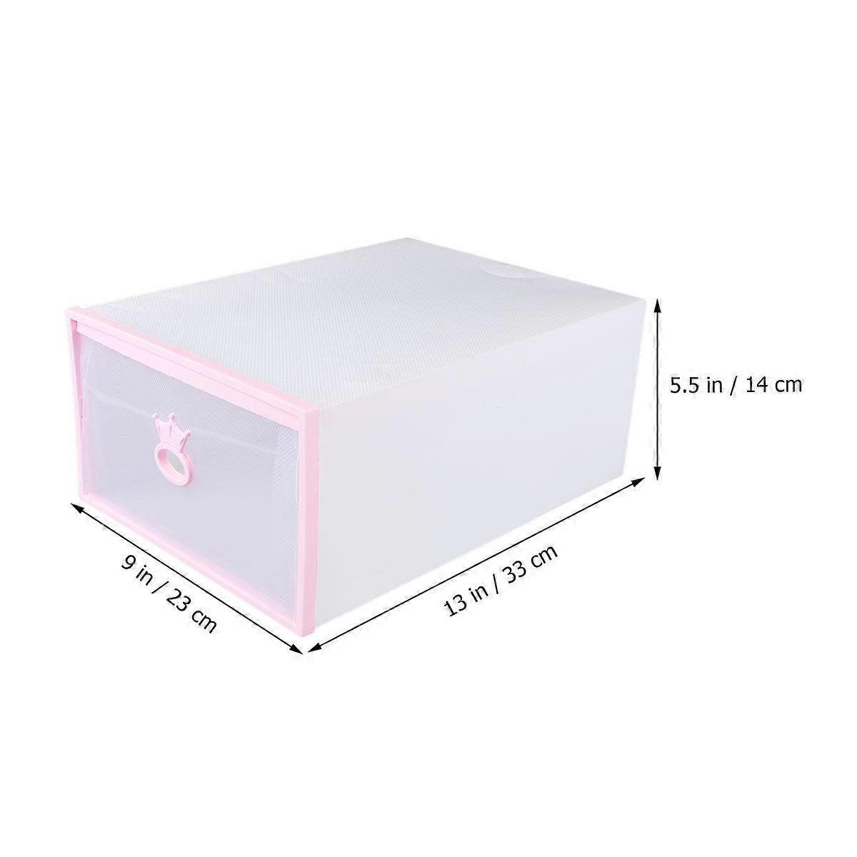Shoes Storage Container for Storage 2Pcs Thickened Transparent Plastic Box