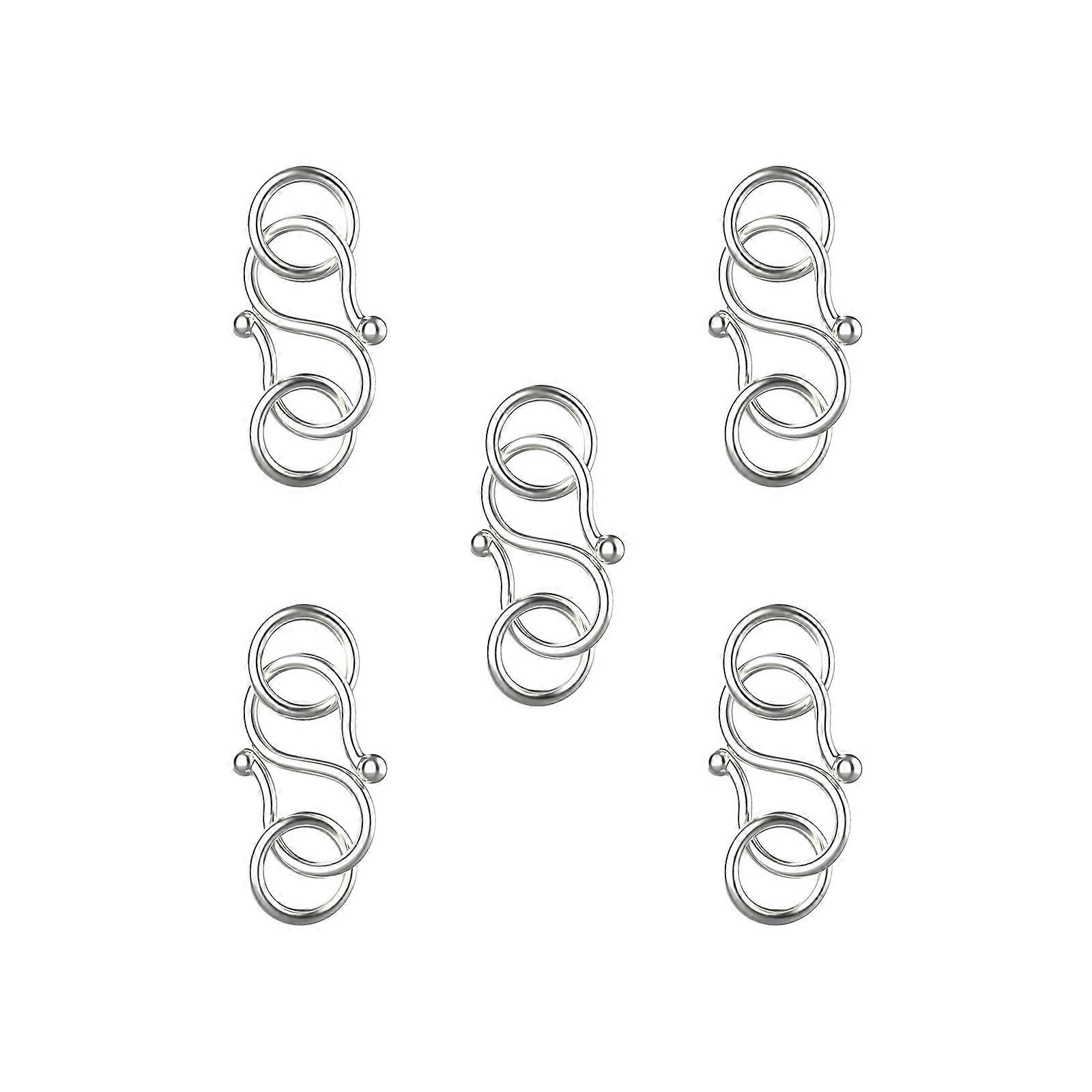 Silver Bracelet Clasps for DIY Jewelry Making 15Pcs Set