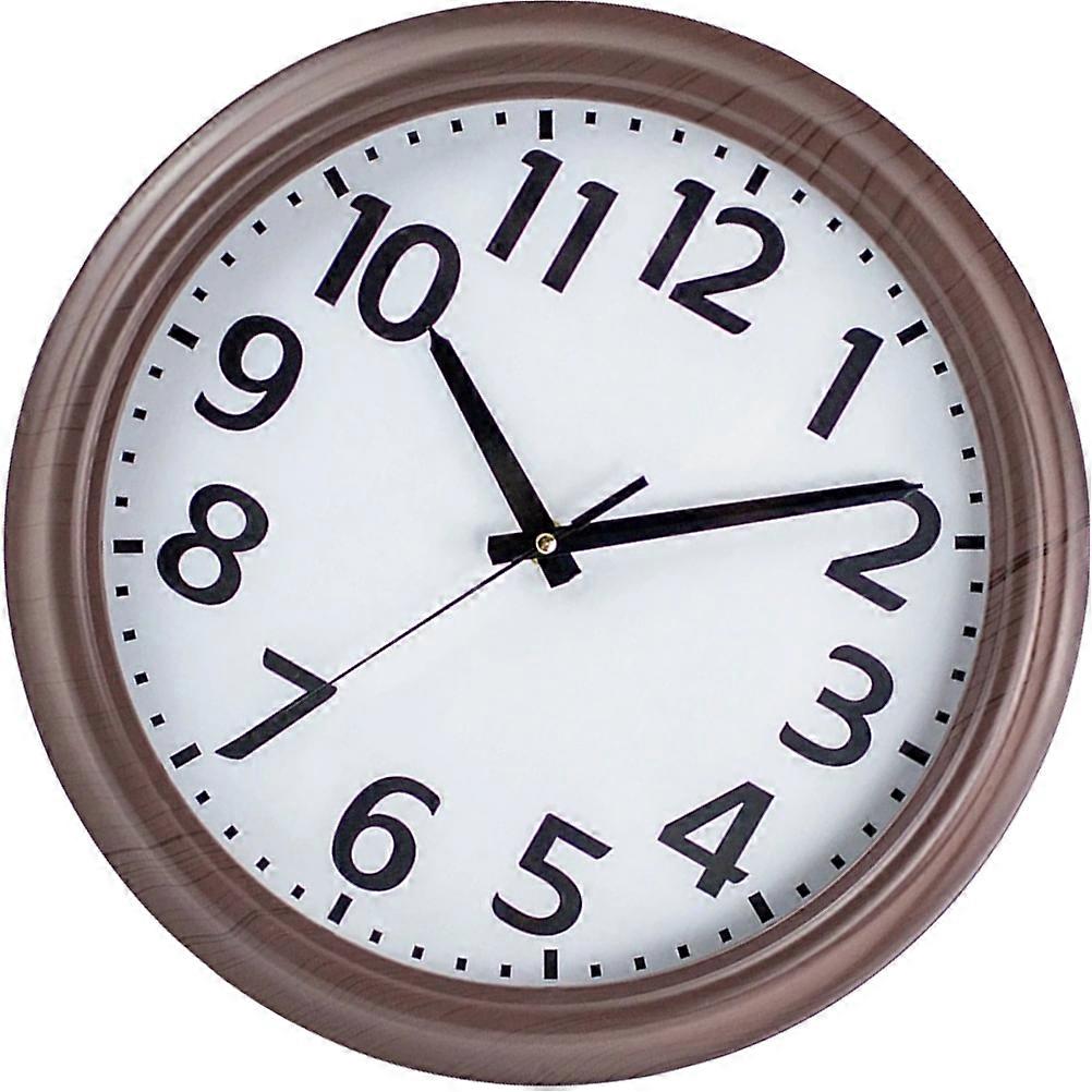 Silent Wall Clock Coffee Round Wall Clock for Decoration 2Pcs