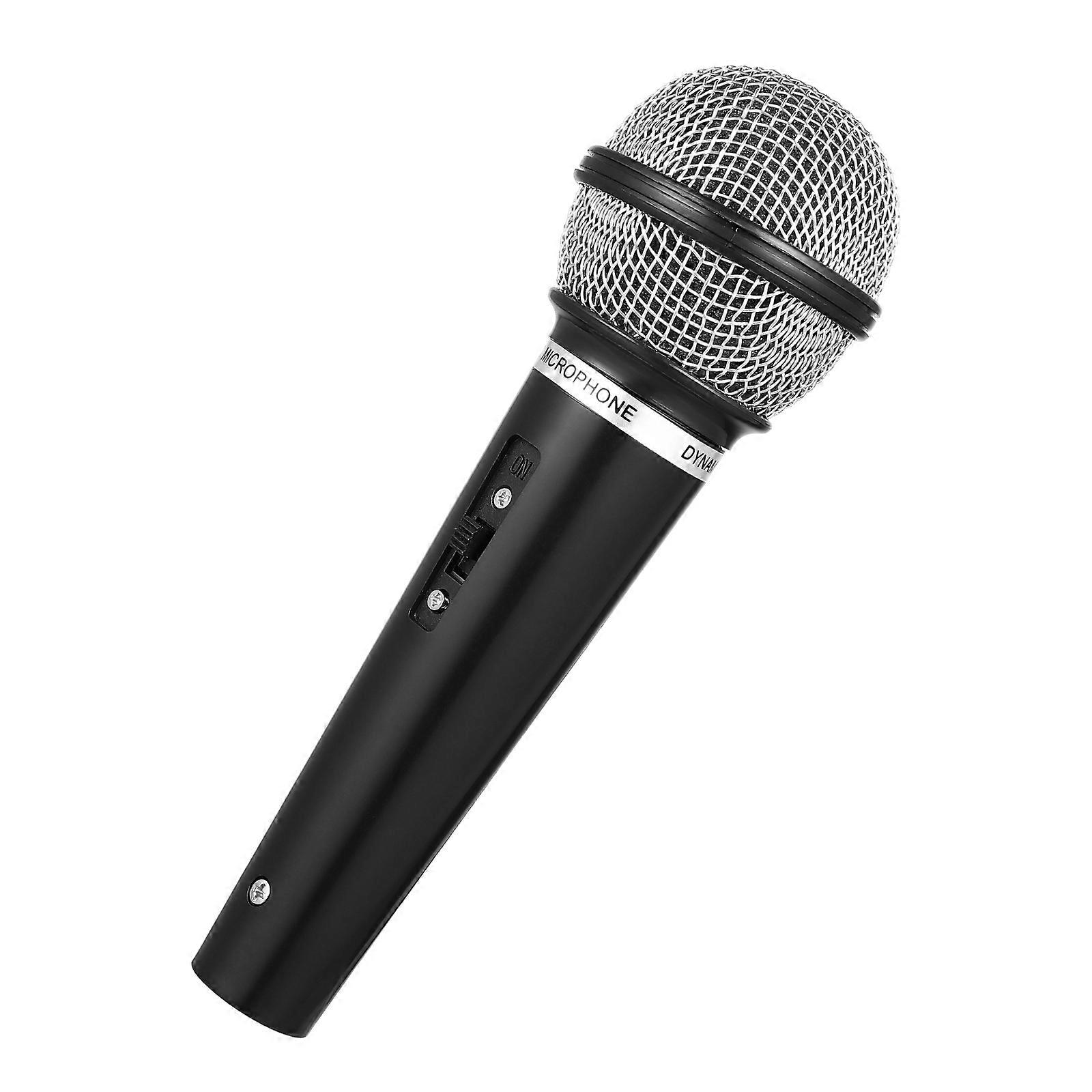 Microphone Prop For Kids Mini Black Toy Microphone Model Stage Performance 1Pcs