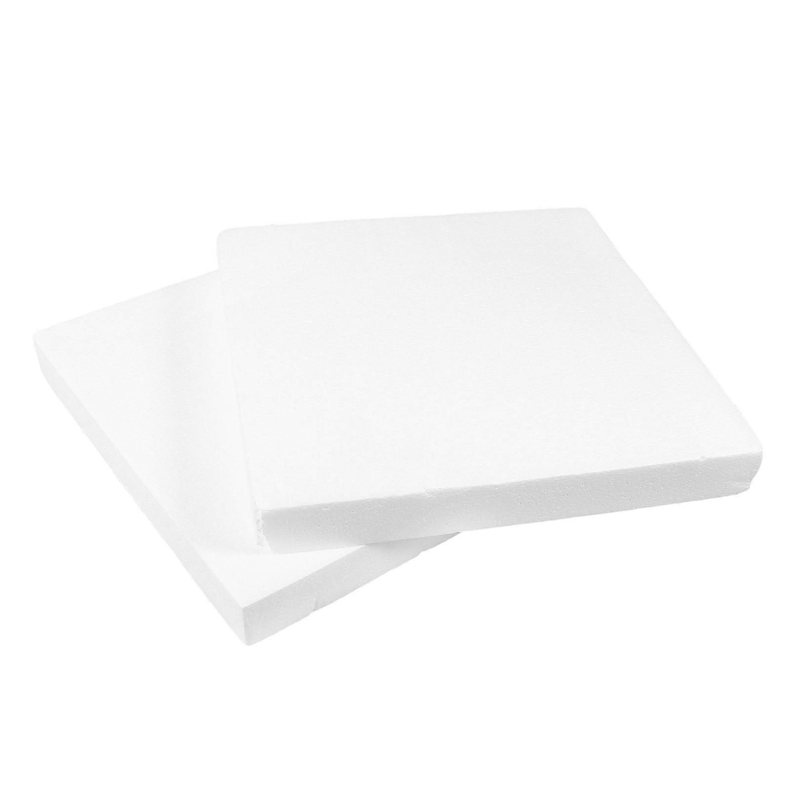 Diy Foam Bricks High Density Foam Board For Art Crafting Model Making Kindergarten Projects White 30.00X30.00X3.60CM 2Pcs