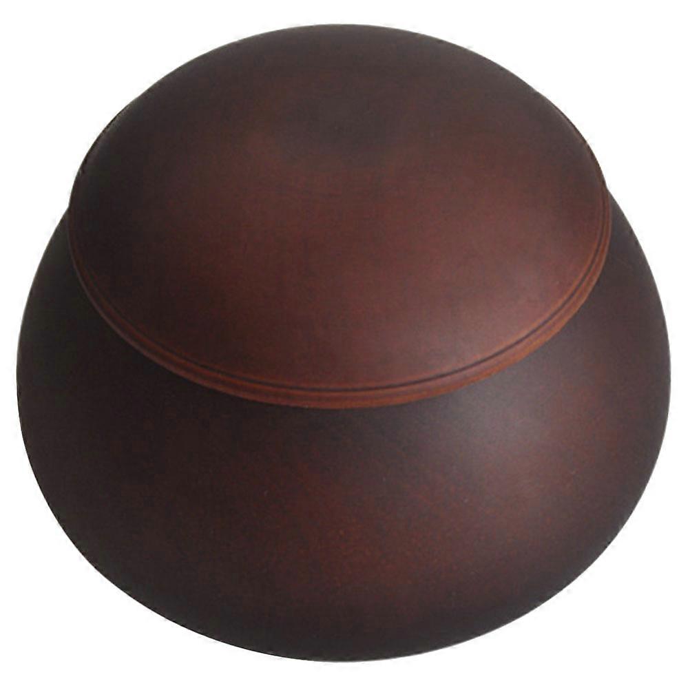 Square Go Chess Pieces Pot For Classroom Use 15x15cm Brown Storage Holder For Chess Game 3Pcs