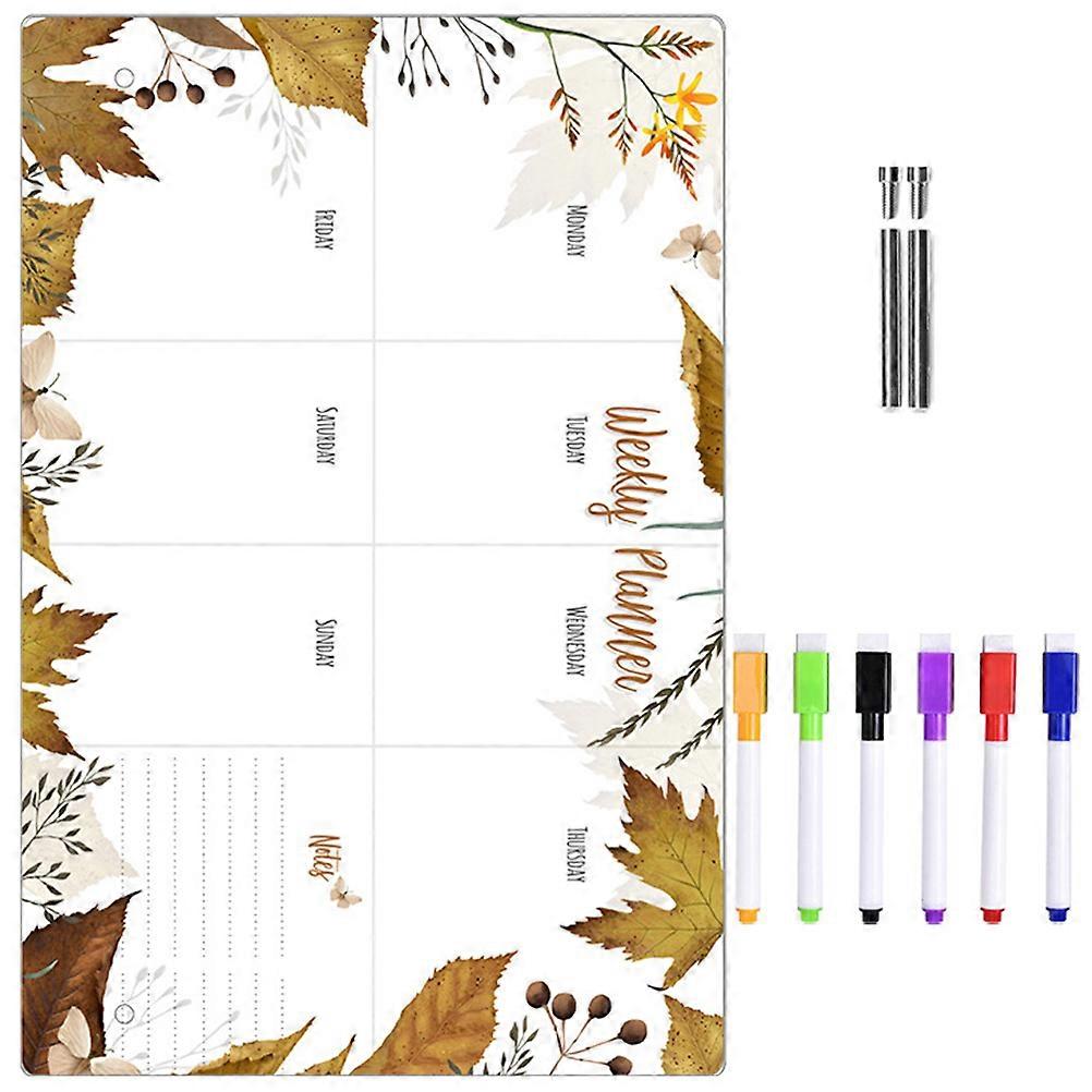 Desk Tabletop Acrylic Whiteboard For Students Reminder Schedule Sharing Board 30X20CM 2 Sets