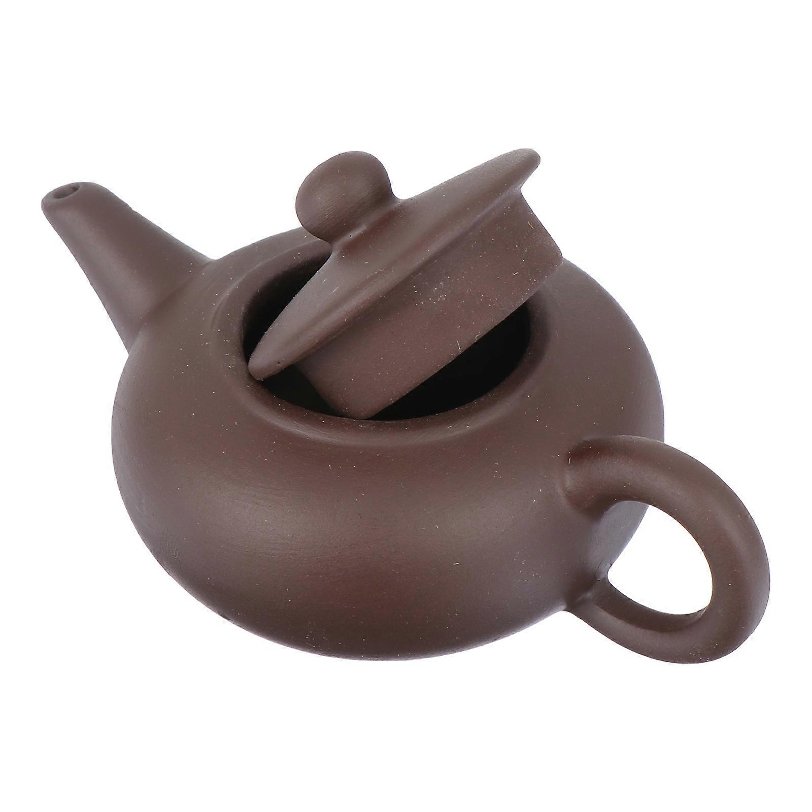 Retro Teapot China Teapot Home Office Use Coffee Color 8X4X3.5cm Storage 1Pack