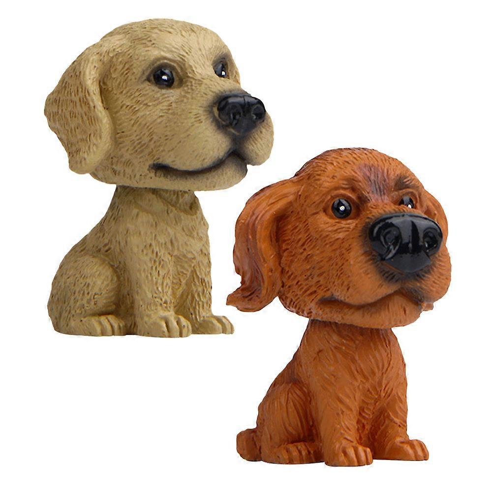 Bobblehead Dog Model For Car Dashboard Decoration Cute Animal Figure Assorted Color Handcrafted 6 Pcs