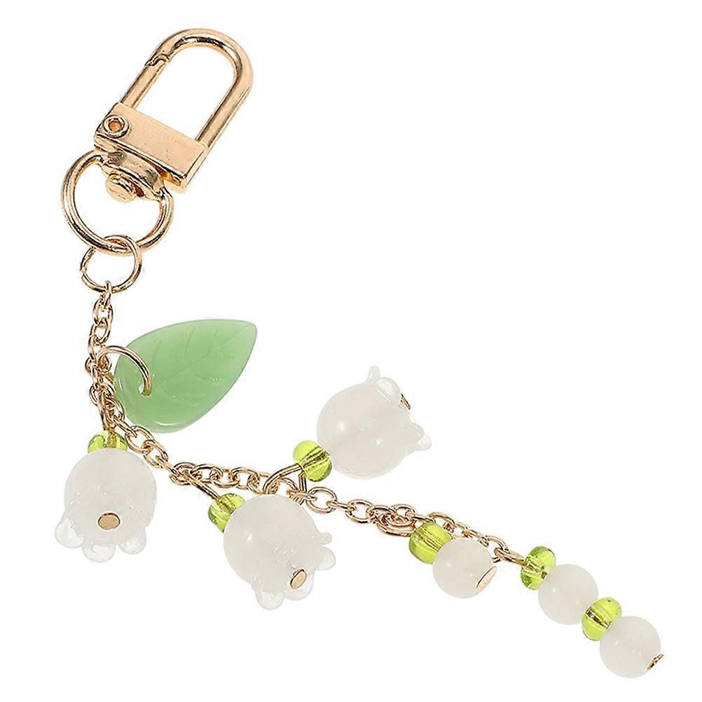 Floral Key Chain Stylish Key Holder for 2Pcs Home and Car Keys
