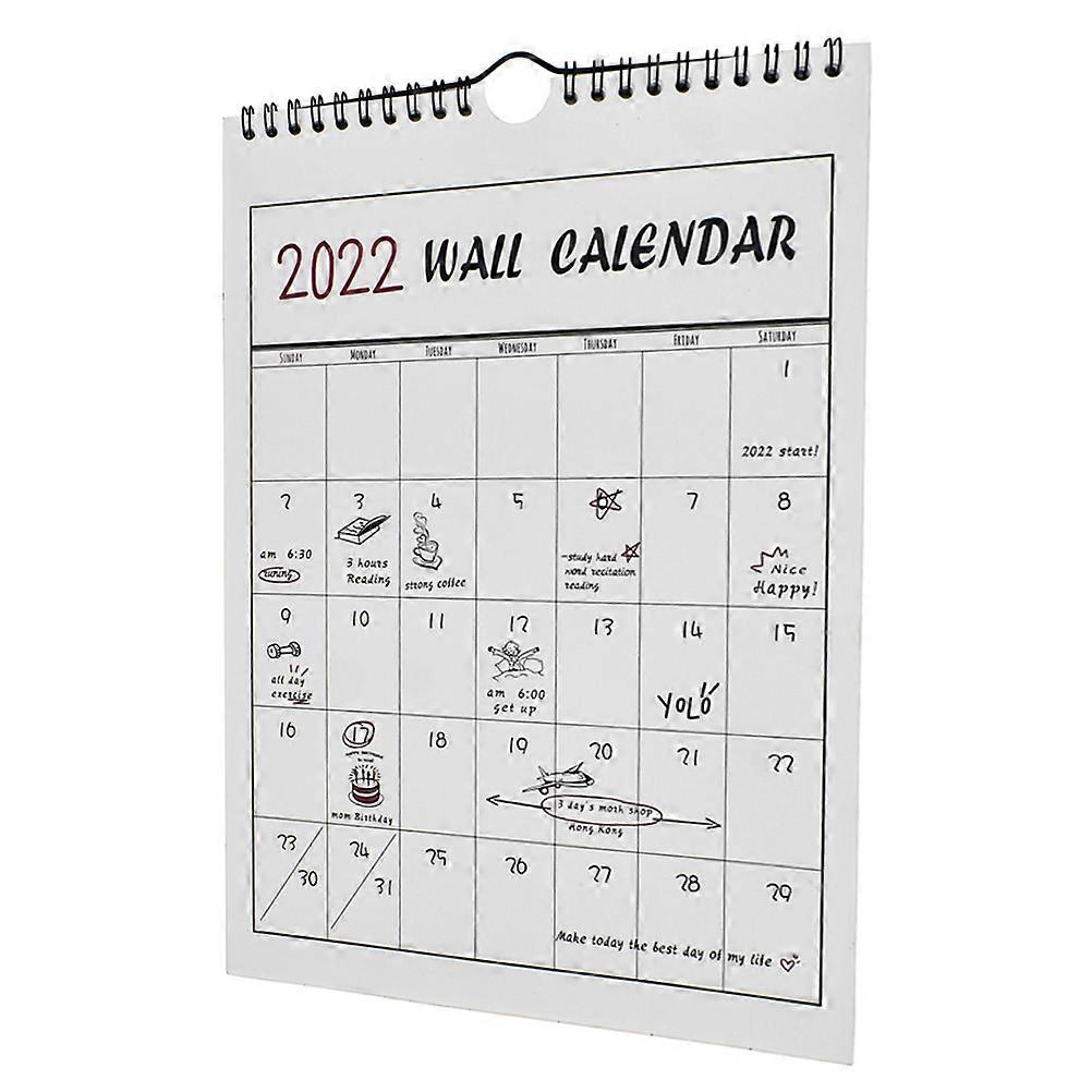 Wall Calendar 2022 Note-Taking Hanging Planner Calendar for Home Use 4Pcs