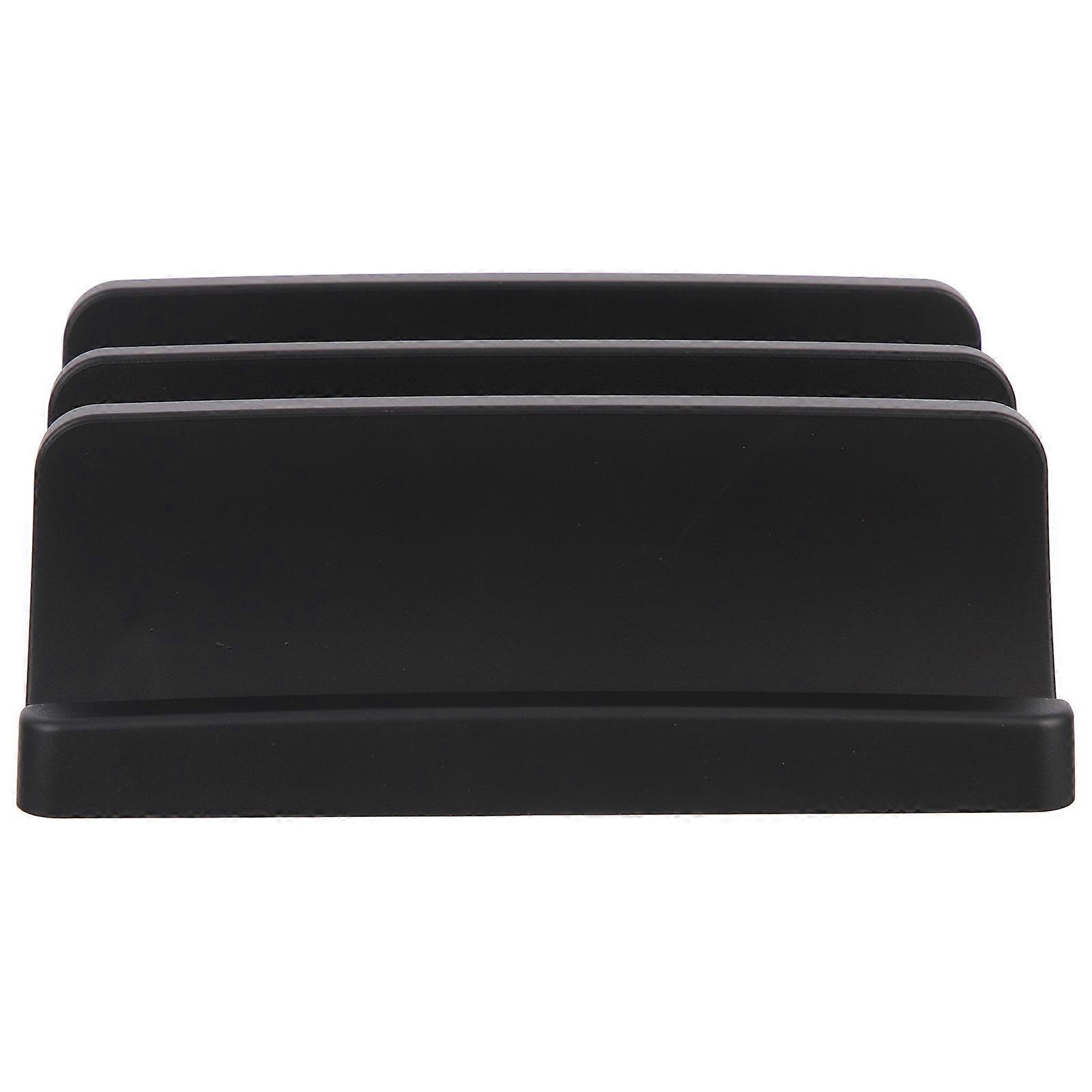 Laptop Riser For Desk Vertical Type Storage With Scratch Protection In Black Plastic 1 Pcs