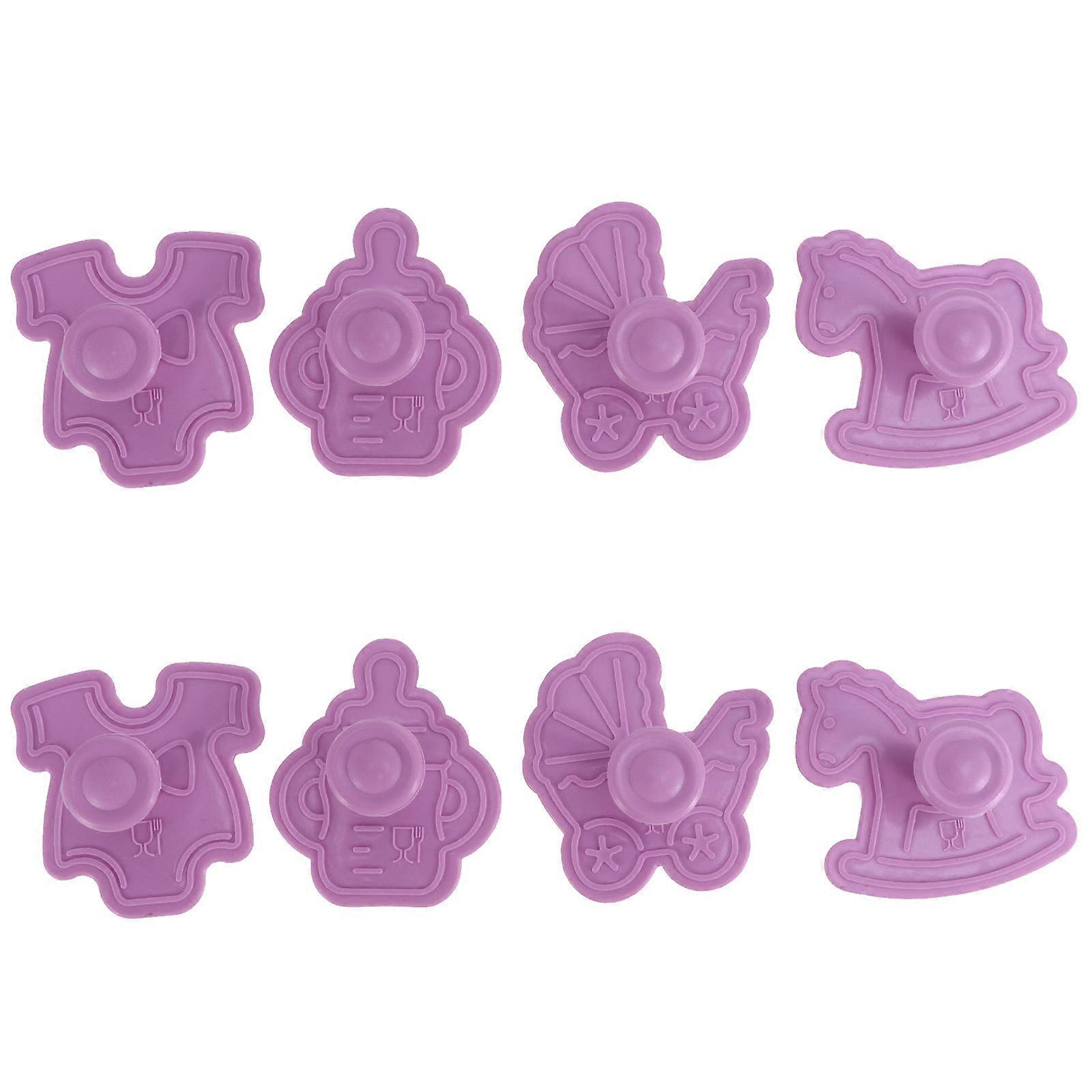 Biscuit Molds 2 Sets Of 8Pcs Cartoon Baking Molds Suitable For Parties Assorted Color 3D Baby Theme Patterns