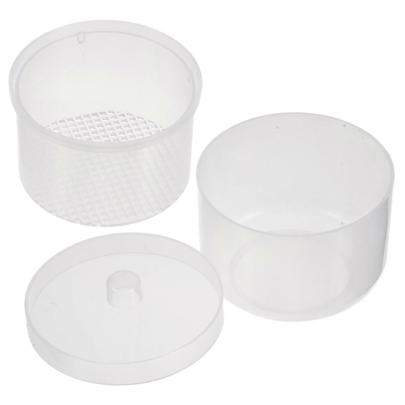 Manicure Tool Cleaner Tray Square Plastic for Home Use Transparent Pp Material for Disinfection 1Set